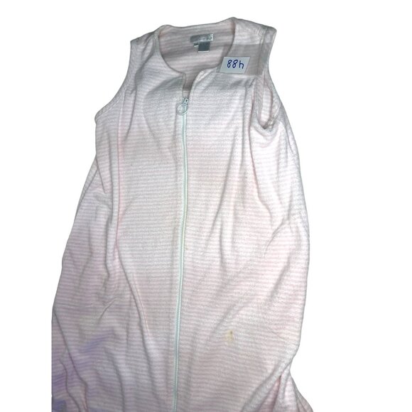 Lord and Taylor Small pink/white cotton Small Zipper Front Robe 88h - Picture 5 of 10